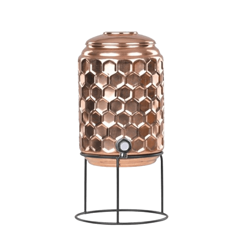 COPPER WATER DISPENSER 5L DIAMOND DESIGN